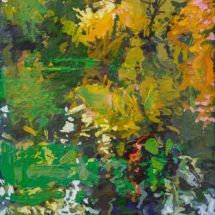 Robert Bitts 4 Seasons Series Spring acrylic on canvas 20 x 12 inches SOLD