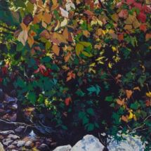 Robert Bitts Kelly Run Grotto acrylic on canvas 63 x 31.5 inches