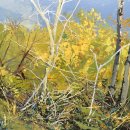 Robert Bitts Meadow Overlook acrylic on canvas 22.75 x 31 inches
