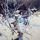 Robert Bitts New Snow acrylic on canvas 24 x 12 inches