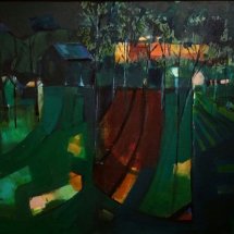 Rural Nocturne acrylic on linen 22 x 28 inches