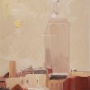 Michael Allen Burning off City View oil on paper 11 x 8 inches