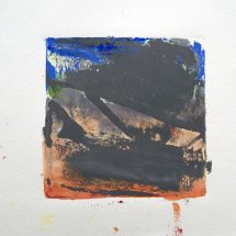 Monotype No. 5  color, water-based ink & gouache on paper