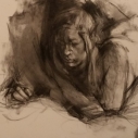 Jeff Geib Diary Charcoal on Mylar 5.5 x 7 inches