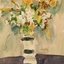 Yellow Daisies  watercolor  13.5 x 10.5 inches