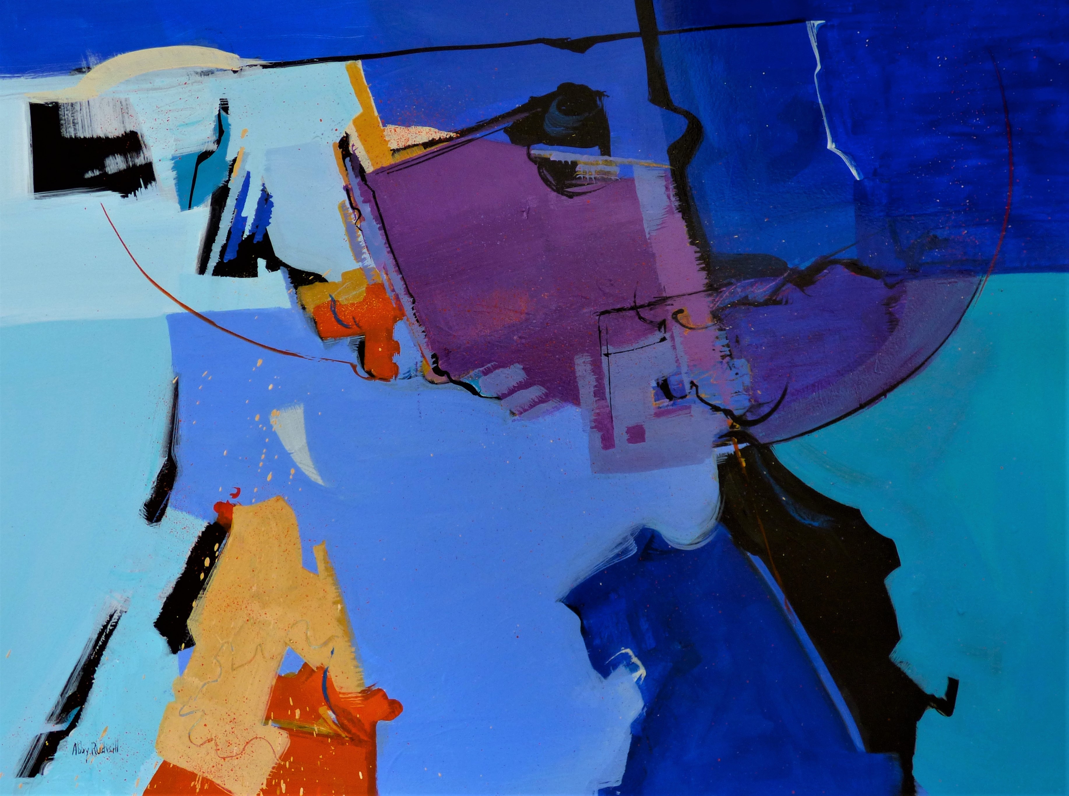 Abby Rudisill, Once in a Blue Moon I watermedia 22.75 x 30.25 inches
